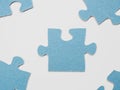 Puzzles create a unique background, symbolizing unity and harmony, revealing deep semantic connections and emotions