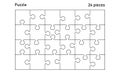 Puzzles grid. Jigsaw puzzle 24 pieces,