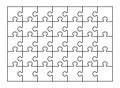 Puzzles grid template. jigsaw puzzle pieces, thinking creative game