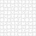Puzzles grid template. Jigsaw puzzle pieces, thinking game and jigsaws detail frame design. puzzles game challenge vector