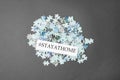 Puzzles with hashtag hashtag stayathome on gray colored paper background