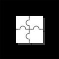 Puzzles icon flat