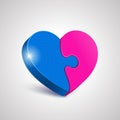 Puzzles of love Royalty Free Stock Photo