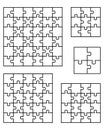 Puzzles, separate pieces Royalty Free Stock Photo