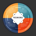 Puzzling Circle Infographic Royalty Free Stock Photo
