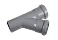 PVC fitting - a draining wye pipe, angle 30