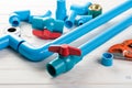 PVC Pipe connections Royalty Free Stock Photo