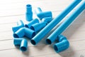 PVC Pipe connections Royalty Free Stock Photo