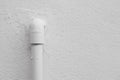PVC pipes that protruded from the cement wall caused by the water system inside the house Royalty Free Stock Photo