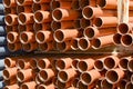 PVC plastic pipes, plumbing, construction material