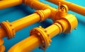 PVC plastic is used in the construction of sever and water pipes, as shown in a 3D rendering Royalty Free Stock Photo