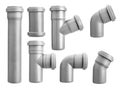 PVC sewage pipe fittings Royalty Free Stock Photo