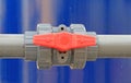 PVC valve water at treatment station