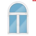 PVC window with arch Royalty Free Stock Photo