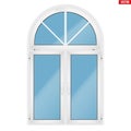 PVC window with arch Royalty Free Stock Photo