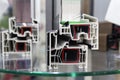 PVC window frame in section close-up Royalty Free Stock Photo