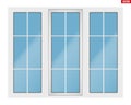 PVC window with three sash Royalty Free Stock Photo