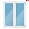 PVC window with two sash