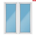 PVC window with two sash