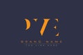PVE abstract letter logo design Royalty Free Stock Photo