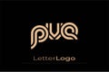 PVE Creative Unique Modern Letter Logo Design. Elegant Monogram Logo Design with Decorative Elements and Typography Royalty Free Stock Photo