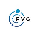 PVG letter technology logo design on white background. PVG creative initials letter IT logo concept. PVG letter design