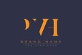 PVH abstract letter logo design Royalty Free Stock Photo