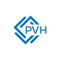 PVH letter logo design on white background. PVH creative circle letter logo Royalty Free Stock Photo