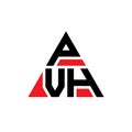 PVH triangle letter logo design with triangle shape. PVH triangle logo design monogram. PVH triangle vector logo template with red Royalty Free Stock Photo