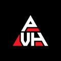 PVH triangle letter logo design with triangle shape. PVH triangle logo design monogram. PVH triangle vector logo template with red Royalty Free Stock Photo