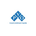 PVO letter logo design on white background. PVO creative initials letter logo concept. PVO letter design Royalty Free Stock Photo
