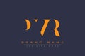 PVR abstract letter logo design Royalty Free Stock Photo
