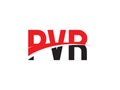 PVR Letter Initial Logo Design Vector Illustration