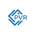 PVR letter logo design on white background. PVR creative circle letter logo