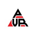 PVR triangle letter logo design with triangle shape. PVR triangle logo design monogram. PVR triangle vector logo template with red Royalty Free Stock Photo