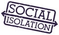 Stamp like Signal Promoting Social Isolation, Vector Illustration