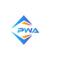 PWA abstract technology logo design on Black background. PWA creative initials letter logo concept Royalty Free Stock Photo