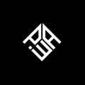 PWA letter logo design on black background. PWA creative initials letter logo concept. PWA letter design Royalty Free Stock Photo