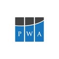 PWA letter logo design on WHITE background. PWA creative initials letter logo concept. PWA letter design.PWA letter logo design on Royalty Free Stock Photo
