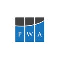 PWA letter logo design on WHITE background. PWA creative initials letter logo concept. PWA letter design Royalty Free Stock Photo