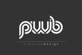PWB Creative Unique Modern Letter Logo Design. Elegant Monogram Logo Design with Decorative Elements and Typography Royalty Free Stock Photo