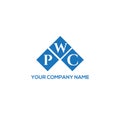 PWC letter logo design on white background. PWC creative initials letter logo concept. PWC letter design