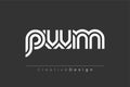 PWM Creative Unique Modern Letter Logo Design. Elegant Monogram Logo Design with Decorative Elements and Typography Royalty Free Stock Photo