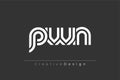 PWN Creative Unique Modern Letter Logo Design. Elegant Monogram Logo Design with Decorative Elements and Typography Royalty Free Stock Photo