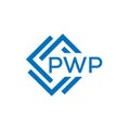 PWP letter logo design on white background. PWP creative circle letter logo Royalty Free Stock Photo