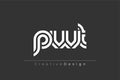 PWT Creative Unique Modern Letter Logo Design. Elegant Monogram Logo Design with Decorative Elements and Typography Royalty Free Stock Photo