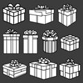 Premium Gift Box Icon with Stylish Design Royalty Free Stock Photo