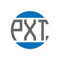 PXT letter logo design on white background. PXT creative initials circle logo concept Royalty Free Stock Photo