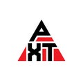 PXT triangle letter logo design with triangle shape. PXT triangle logo design monogram. PXT triangle vector logo template with red Royalty Free Stock Photo