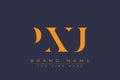 PXU abstract letter logo design Royalty Free Stock Photo